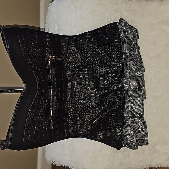 PURSE Women's Bohemian Clear Rhinestone Shoulder Purse with Bejeweled Design - Picture 7 of 12